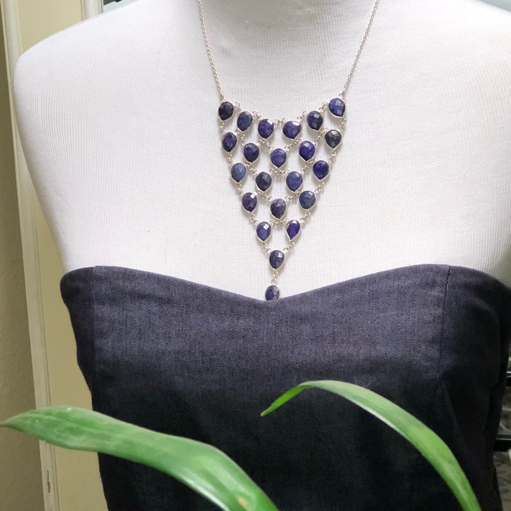 SOLD ! Sapphire necklace - Picture 3 of 7